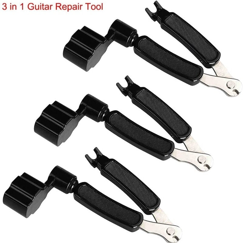 3 in 1 Guitar Peg String Winder + String Pin Puller + String Cutter Guitar Tool Set Multifunction Guitar Accessories Image 4