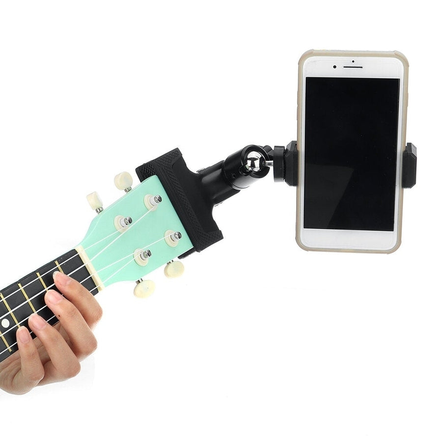Guitar Head Clip Mobile Phone Holder Live Broadcast Bracket Stand Tripod Clip Head For iPhone Support Desktop Music Image 1