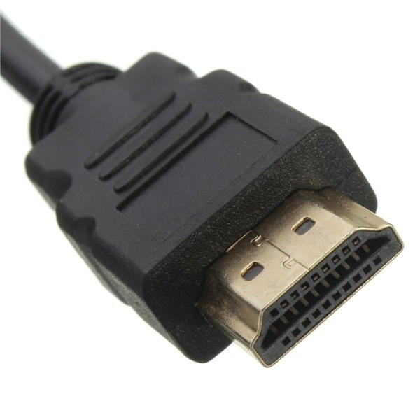 HD Port Male to VGA With Audio HD Video Cable Wire Converter Adapter Image 7