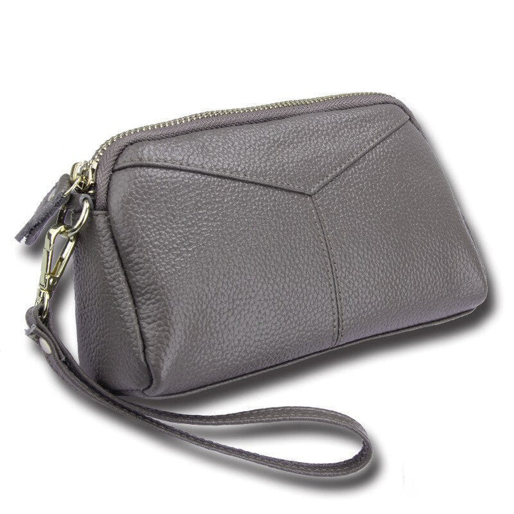 fine Genuine Cow Leather Women Day Clutch Bags Handbag Famous Brands Lady Wristlet Evening Party Wallet Image 4