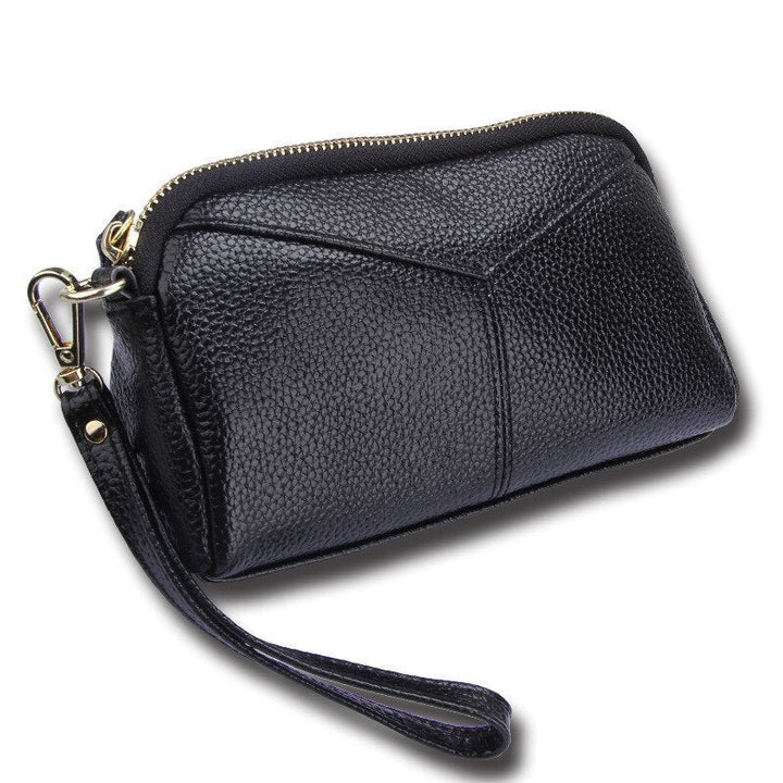 fine Genuine Cow Leather Women Day Clutch Bags Handbag Famous Brands Lady Wristlet Evening Party Wallet Image 8