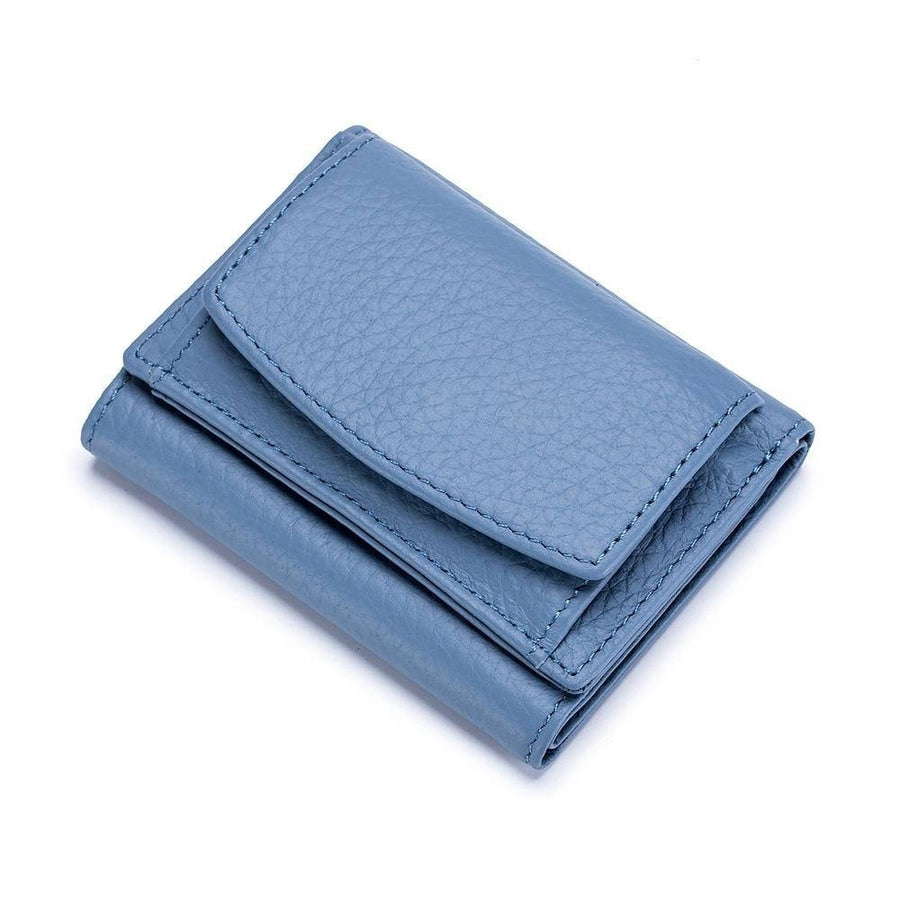 Women Genuine Leather Purses Female Cowhide Wallets Lady Small Coin Pocket Rfid Card Holder Mini Money Bag Portable Image 1
