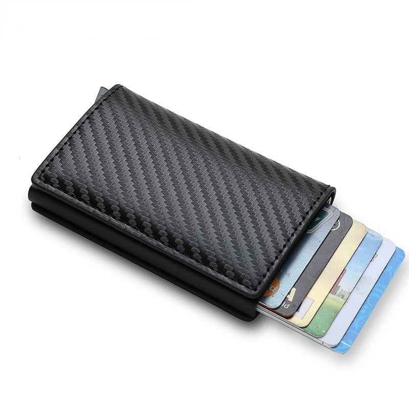 Rfid Card Holder Men Wallets Money Bag Male Vintage Black Short Purse Small Leather Slim Mini Thin Image 1