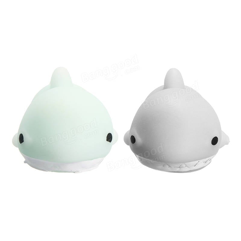 Shark Mochi Squishy Squeeze Cute Healing Toy Kawaii Collection Stress Reliever Gift Decor Image 3