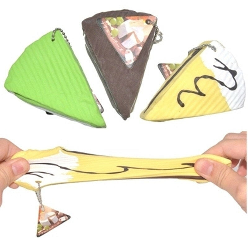 Squishy Cheese Cake Chocolate Green Tea stretchy Stress Toy With Original Packing Gift Chain Image 1