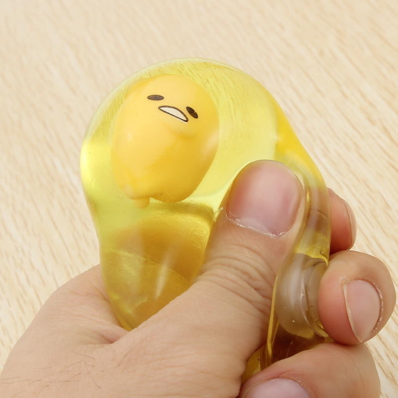 Squishy Lazy Egg Yolk Stress Reliever Toys Fun Gift Yellow Golden Color Image 2