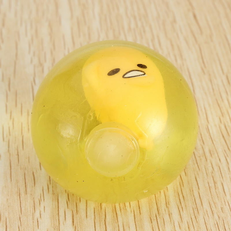 Squishy Lazy Egg Yolk Stress Reliever Toys Fun Gift Yellow Golden Color Image 3