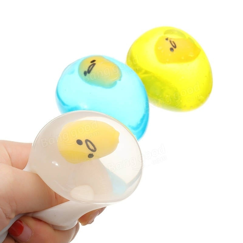 Squishy Yolk Grinding Transparent Egg Stress Reliever Squeeze Party Fun Gift Image 2