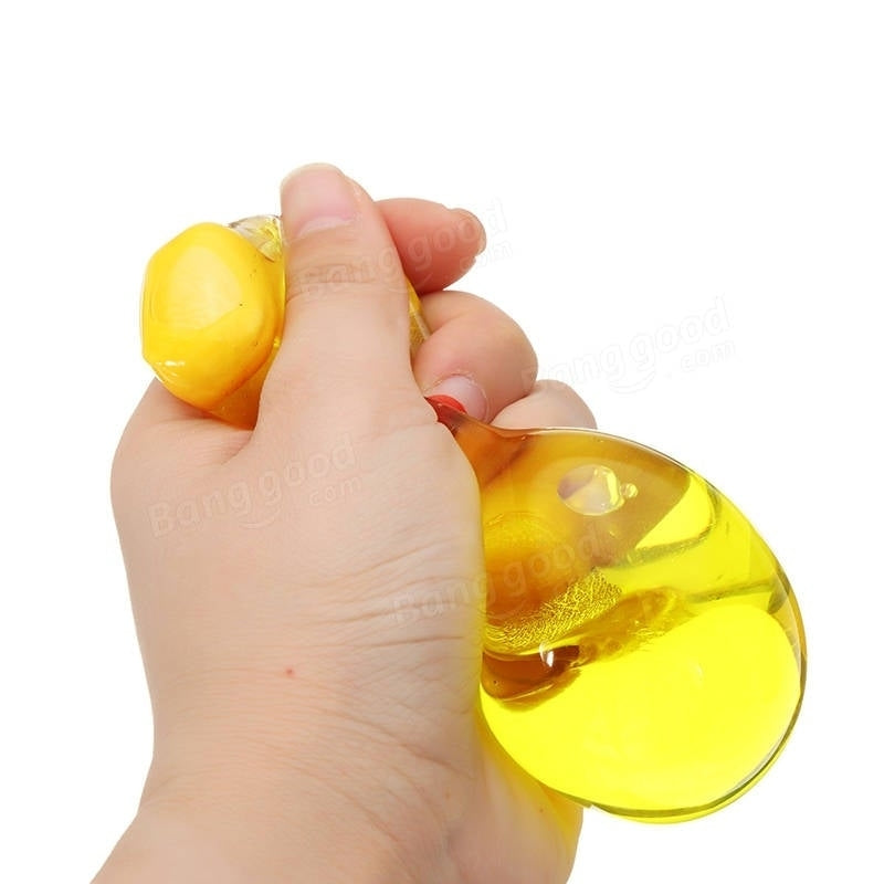 Squishy Yolk Grinding Transparent Egg Stress Reliever Squeeze Party Fun Gift Image 3