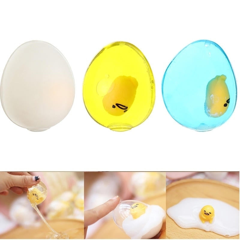 Squishy Yolk Grinding Transparent Egg Stress Reliever Squeeze Party Fun Gift Image 8