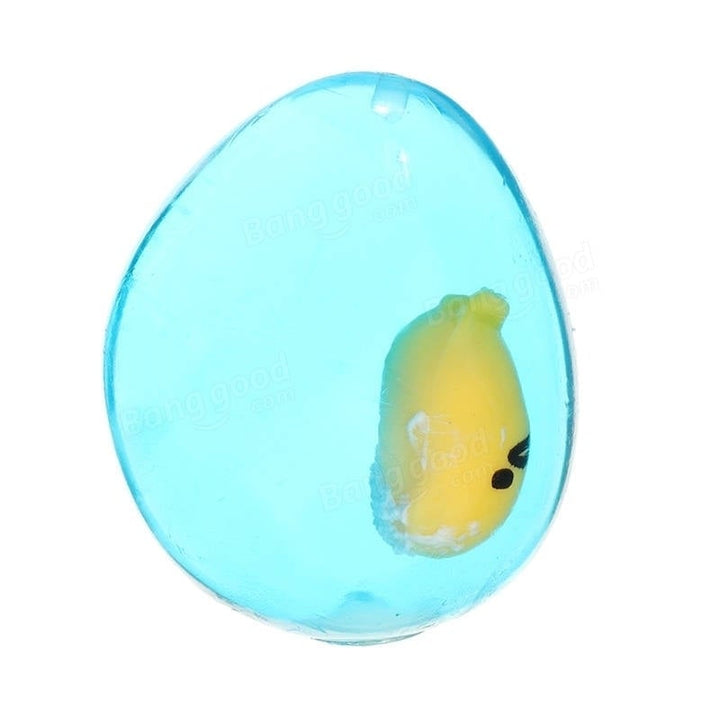 Squishy Yolk Grinding Transparent Egg Stress Reliever Squeeze Party Fun Gift Image 1