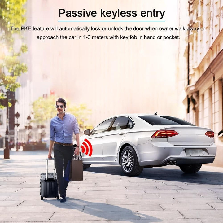 Universal Version Smart Key PKE Passive Keyless Entry Car Alarm System engine start button Remote Engine Start Open and Image 9