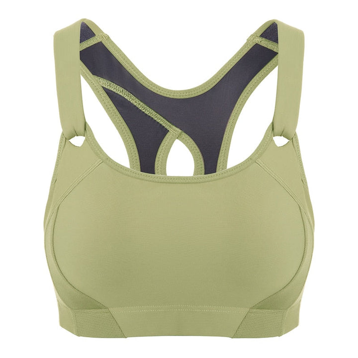 Womens Seamless High Impact Quick Drying Full Coverage Padded Sports Bra Image 6