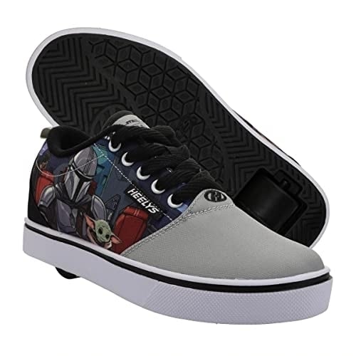 HEELYS Youth Kids Pro 20 Mandalorian Wheels Skate Sneaker Shoes GRAY/BLACK Image 1
