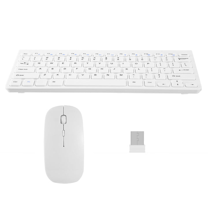 Wireless Keyboard and Mouse 2.4GHz Multimedia Mini Keyboard Mouse Combos USB Receiver for Notebook Laptop Mac Desktop PC Image 10