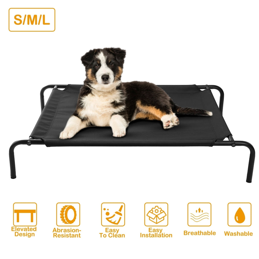 Elevated Pet Bed Dogs Cot Dogs Cats Cool Bed Heavy Duty Breathable Washable Image 1