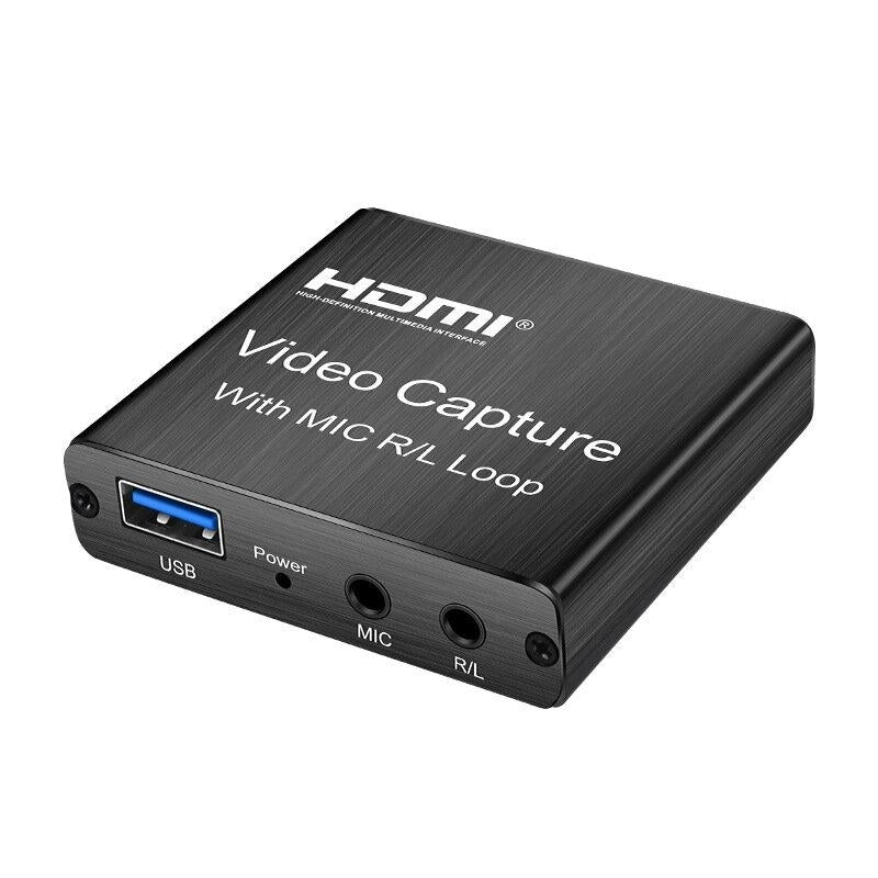 HDMI Video Capture Card HD Loop Out With Mic For Game Live Streaming Video Conference For Xbox PS5 For Nintendo Switch Image 1