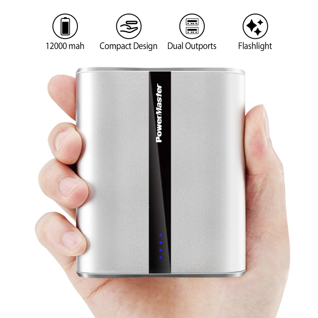 12000mAh Portable Charger with Dual USB Ports 3.1A Output Power Bank Ultra Compact External Battery Pack Image 8