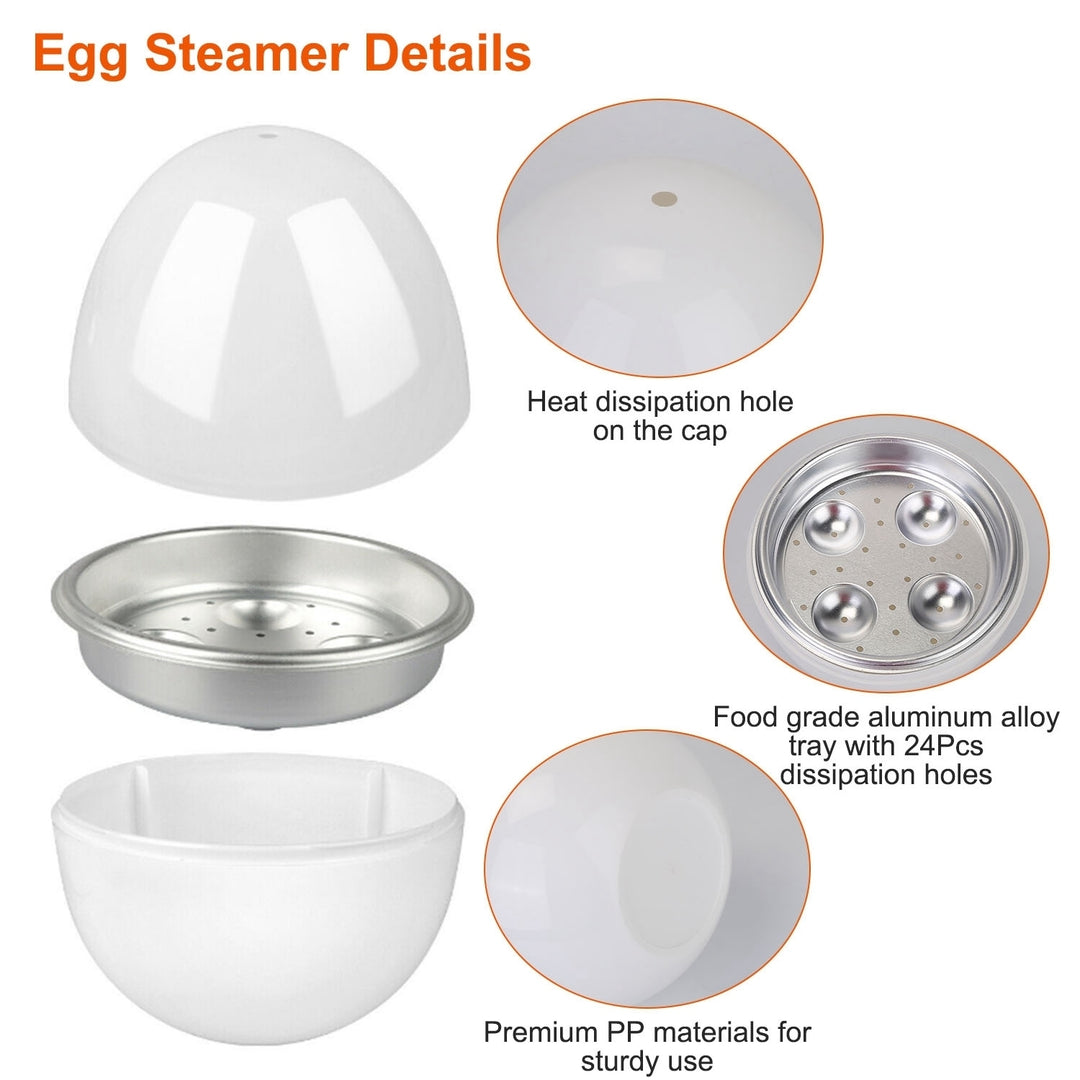 Microwave Egg Boiler Soft Medium Hard Egg Steamer Ball Shape Cooker up to 4 Eggs Dishwasher Safe Image 4