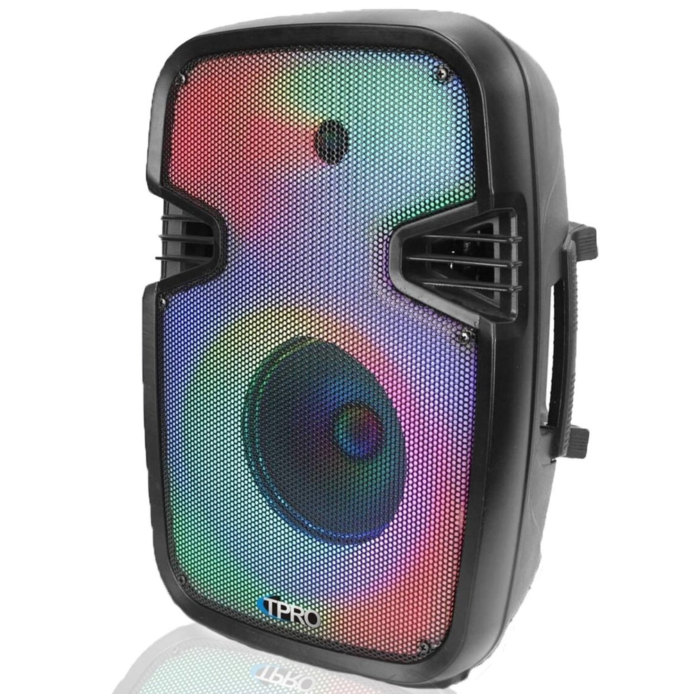 Technical Pro 800 Watts Rechargeable 8 inch Two Way Bluetooth High Power Loudspeaker w Mic SD USB Inputs and Remote Image 2