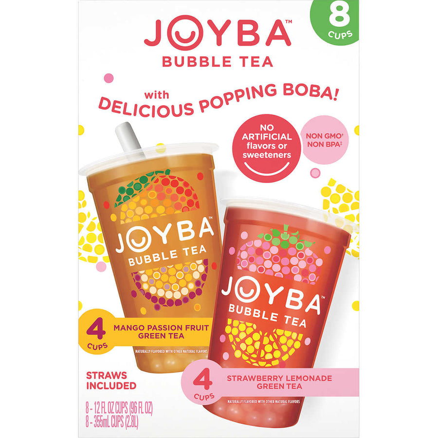 Joyba Bubble TeaGreen Tea Variety Pack12 Fluid Ounce (Pack of 8) Image 1