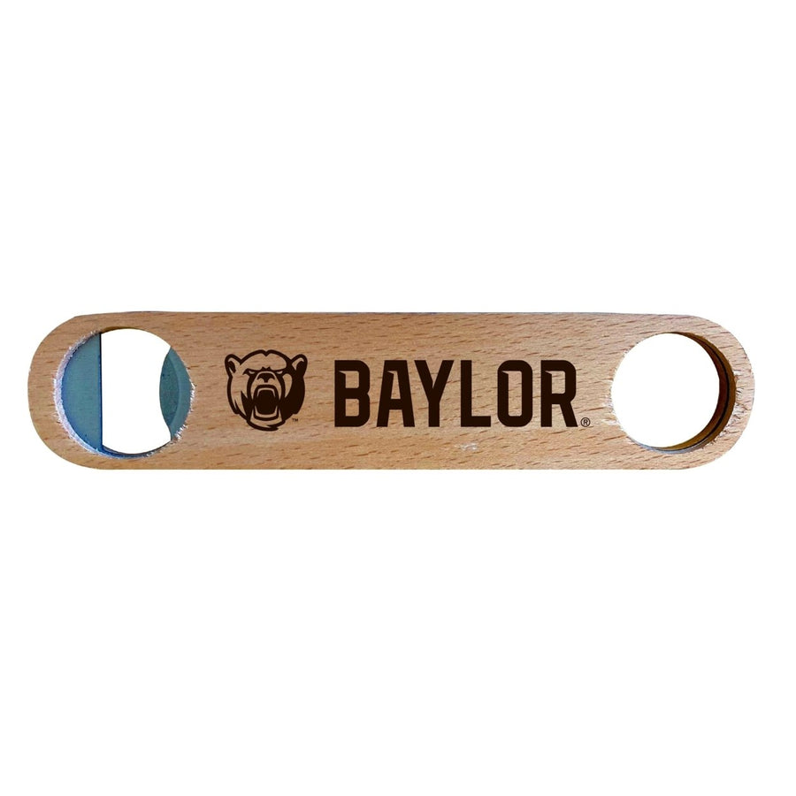Baylor Bears NCAA Elegant Laser-Etched Wooden Bottle Opener - Collegiate Bar Accessory Image 1