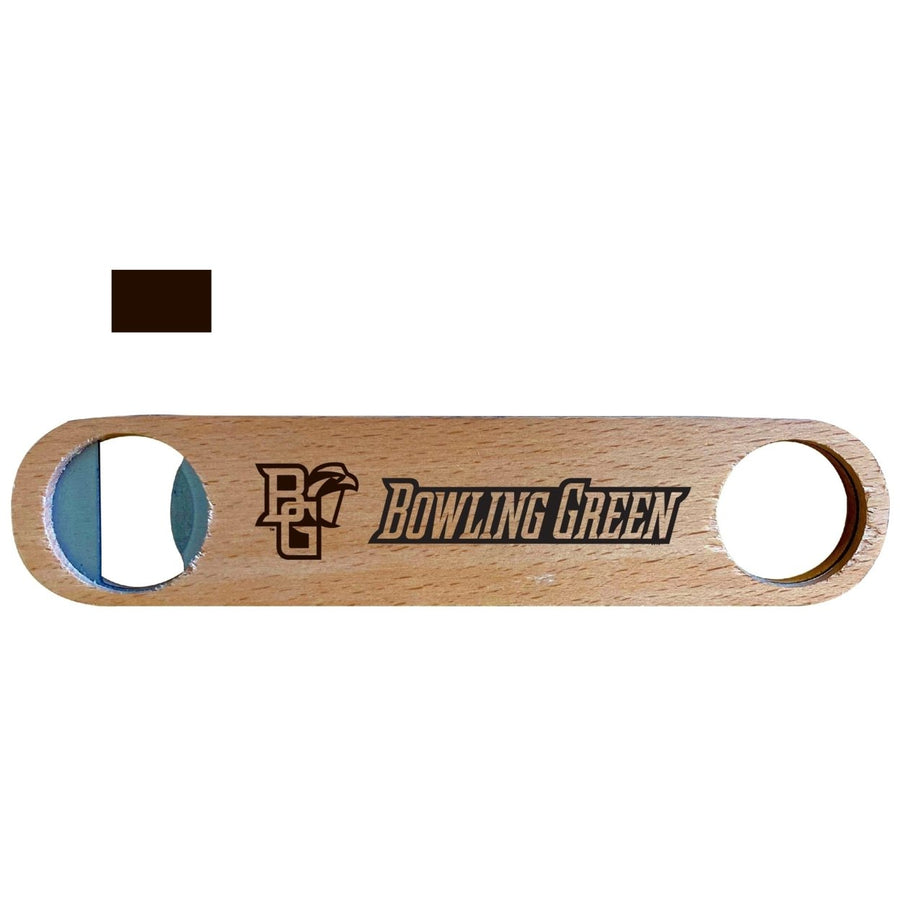 Bowling Green Falcons NCAA Elegant Laser-Etched Wooden Bottle Opener - Collegiate Bar Accessory Image 1