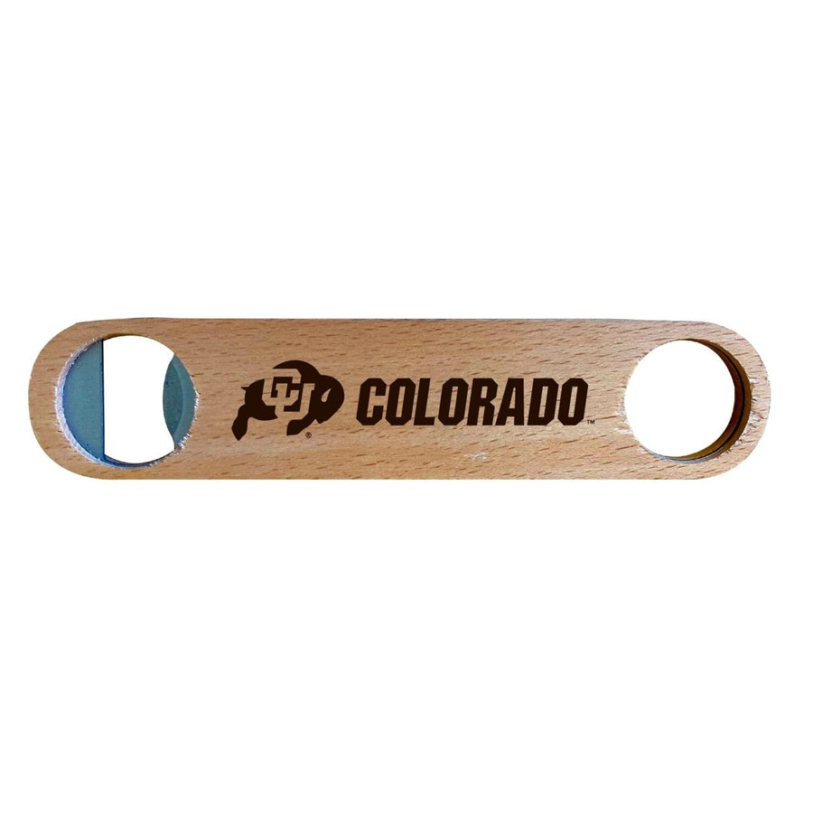 Colorado Buffaloes NCAA Elegant Laser-Etched Wooden Bottle Opener - Collegiate Bar Accessory Image 1