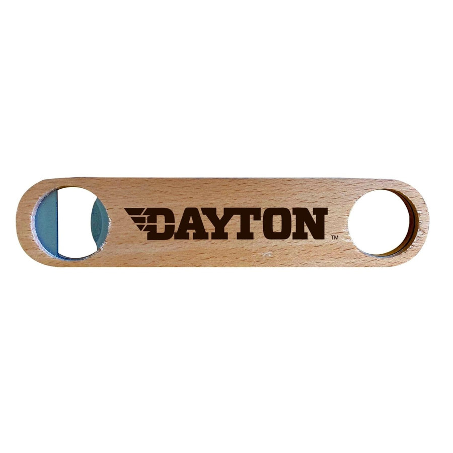 Dayton Flyers NCAA Elegant Laser-Etched Wooden Bottle Opener - Collegiate Bar Accessory Image 1