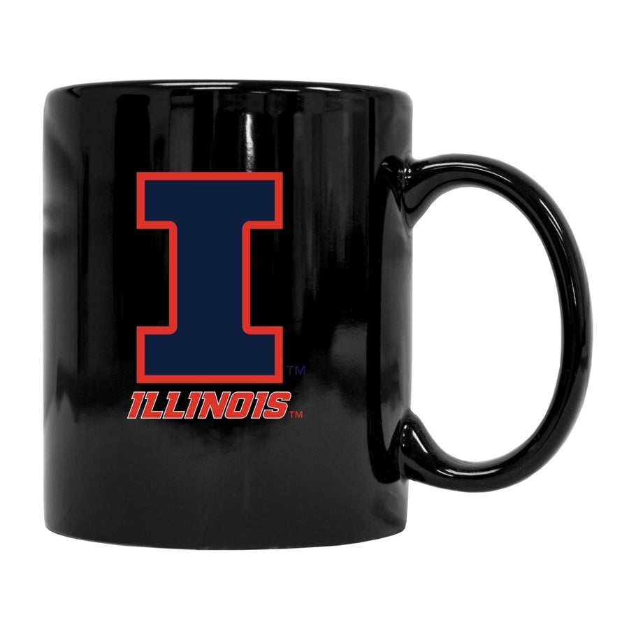 Illinois Fighting Illini Black Ceramic Coffee NCAA Fan Mug (Black) Image 1