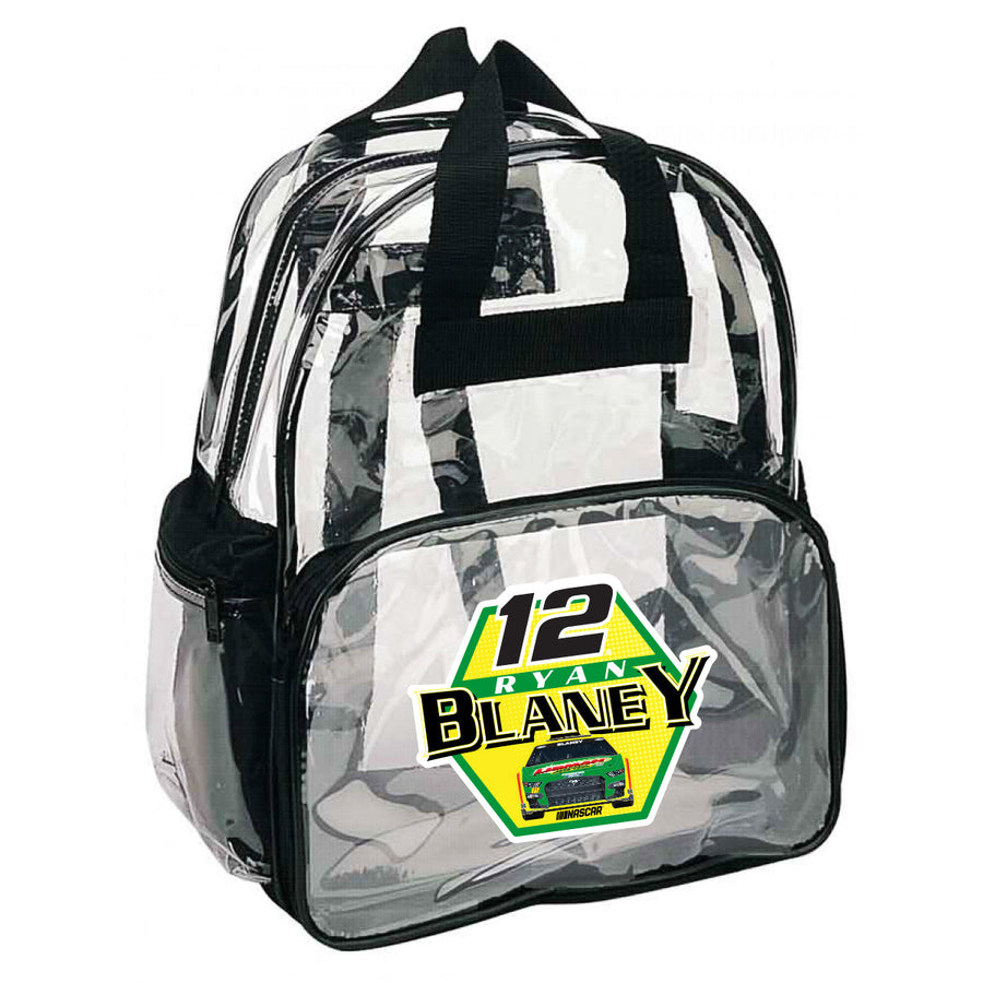 12 Ryan Blaney Officially Licensed Clear Backpack Image 1