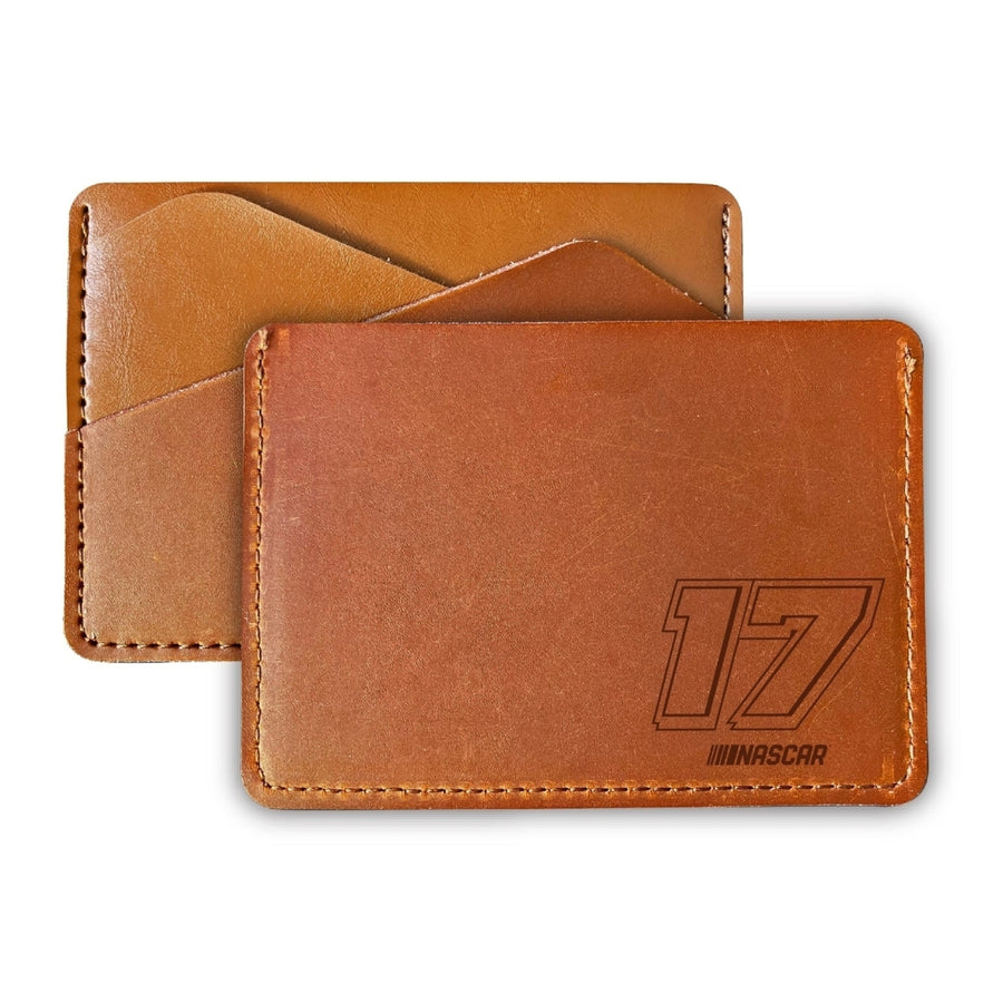Nascar 17 Chris BuescherLeather Wallet Card Holder  For 2022 Image 1