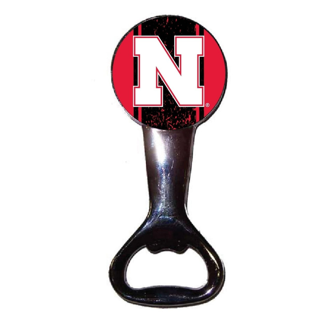 Nebraska Cornhuskers Officially Licensed Magnetic Metal Bottle Opener - Tailgate and Kitchen Essential Image 1