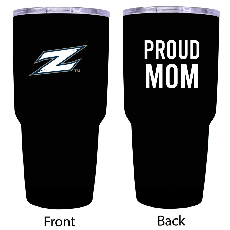R and R Imports Akron Zips Proud Mom 24 oz Insulated Stainless Steel Tumblers Black. Image 1