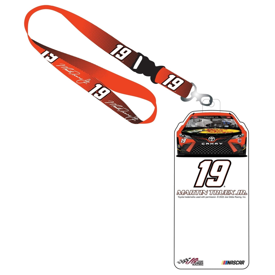 R and R Imports Martin Truex Jr. 19 Nascar Credential Holder with Lanyard  for 2022 Image 1
