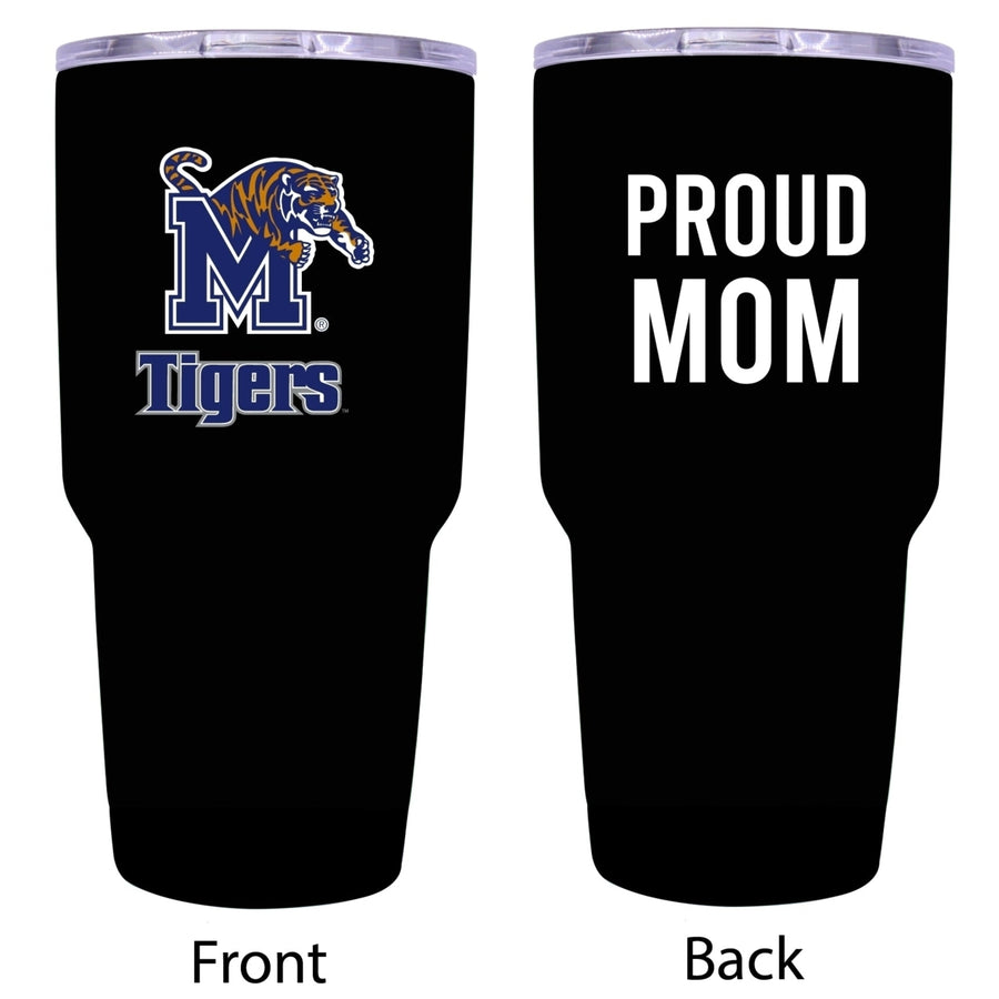 R and R Imports Memphis Tigers Proud Mom 24 oz Insulated Stainless Steel Tumblers Black. Image 1