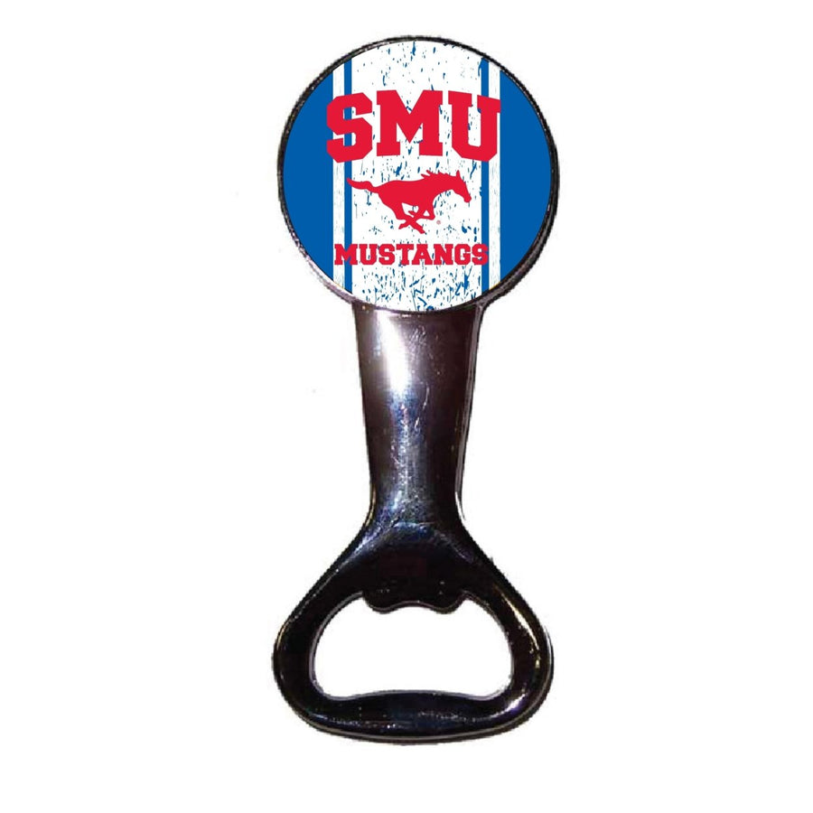 Southern Methodist University Officially Licensed Magnetic Metal Bottle Opener - Tailgate and Kitchen Essential Image 1