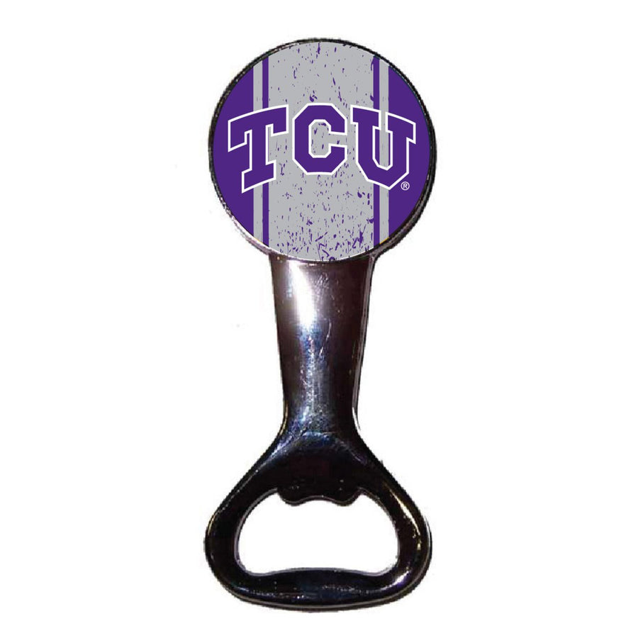Texas Christian University Officially Licensed Magnetic Metal Bottle Opener - Tailgate and Kitchen Essential Image 1