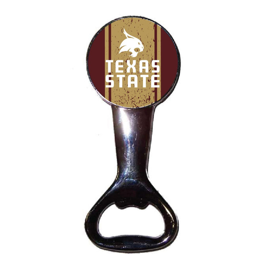 Texas State Bobcats Officially Licensed Magnetic Metal Bottle Opener - Tailgate and Kitchen Essential Image 1
