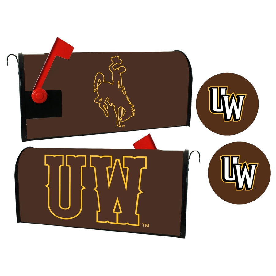 University of Wyoming NCAA Officially Licensed Mailbox Cover and Sticker Set Image 1