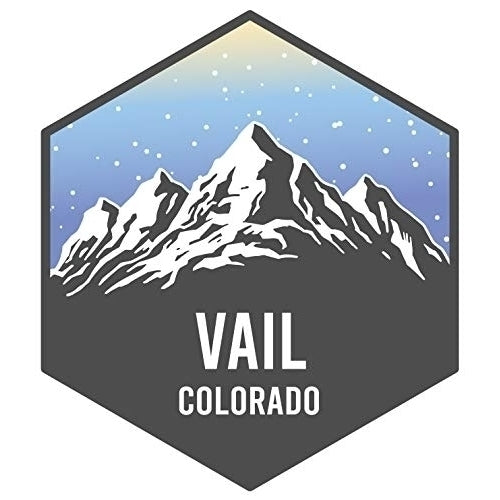 Vail Colorado Ski Adventures Souvenir 4 Inch Vinyl Decal Sticker 4-Pack Image 1