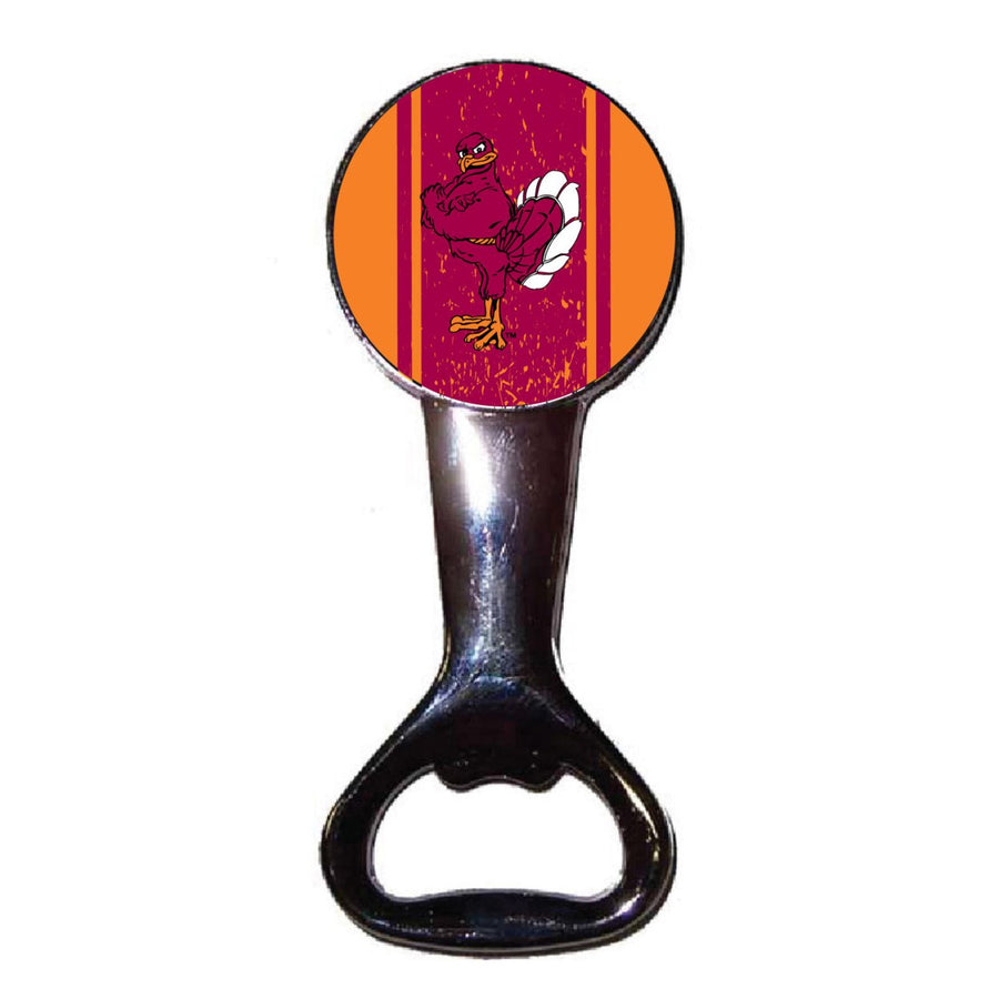 Virginia Tech Hokies Officially Licensed Magnetic Metal Bottle Opener - Tailgate and Kitchen Essential Image 1
