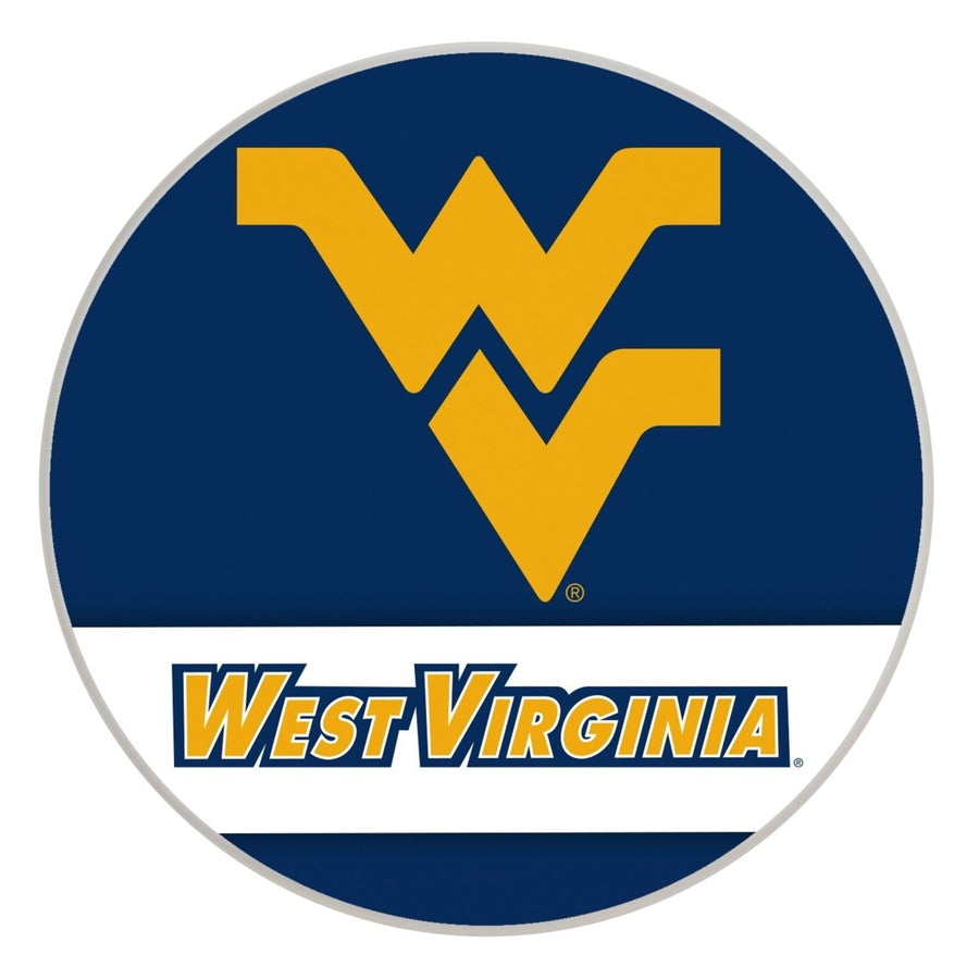 West Virginia Mountaineers Officially Licensed Paper Coasters (4-Pack) - VibrantFurniture-Safe Design Image 1