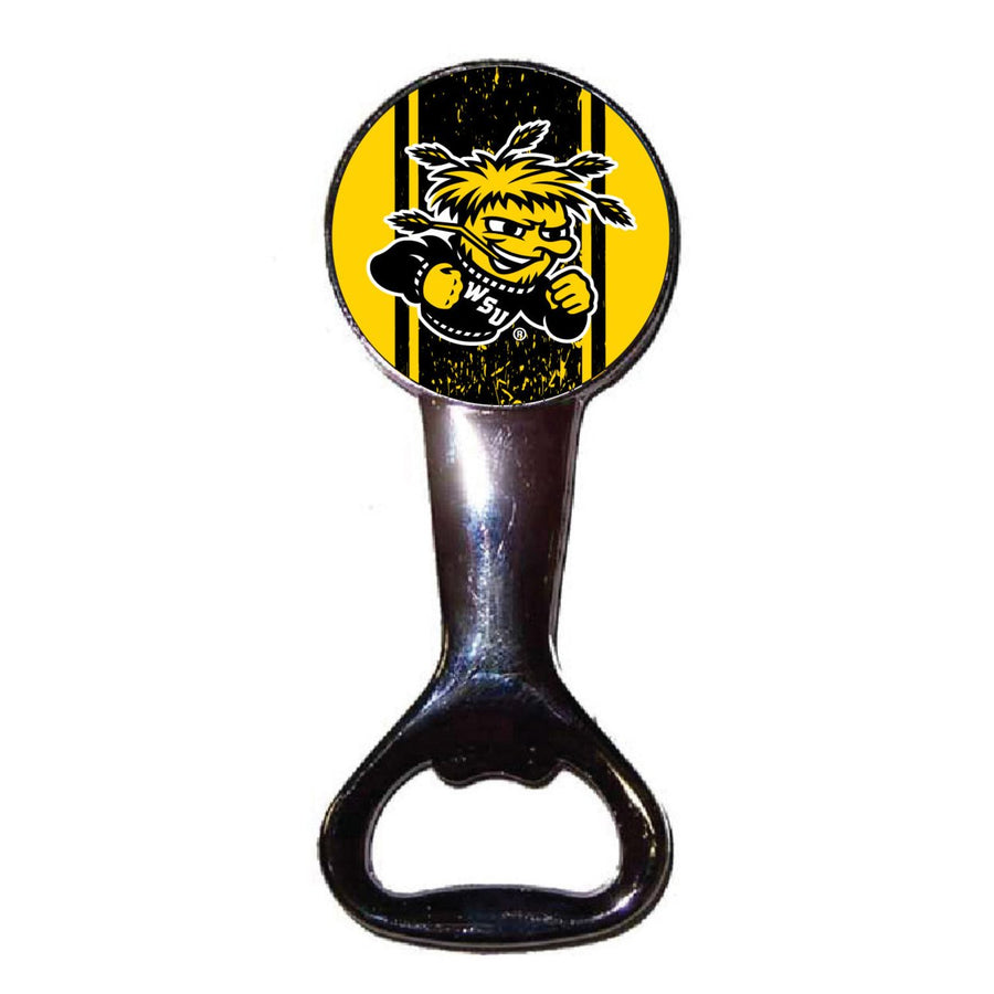 Wichita State Shockers Officially Licensed Magnetic Metal Bottle Opener - Tailgate and Kitchen Essential Image 1