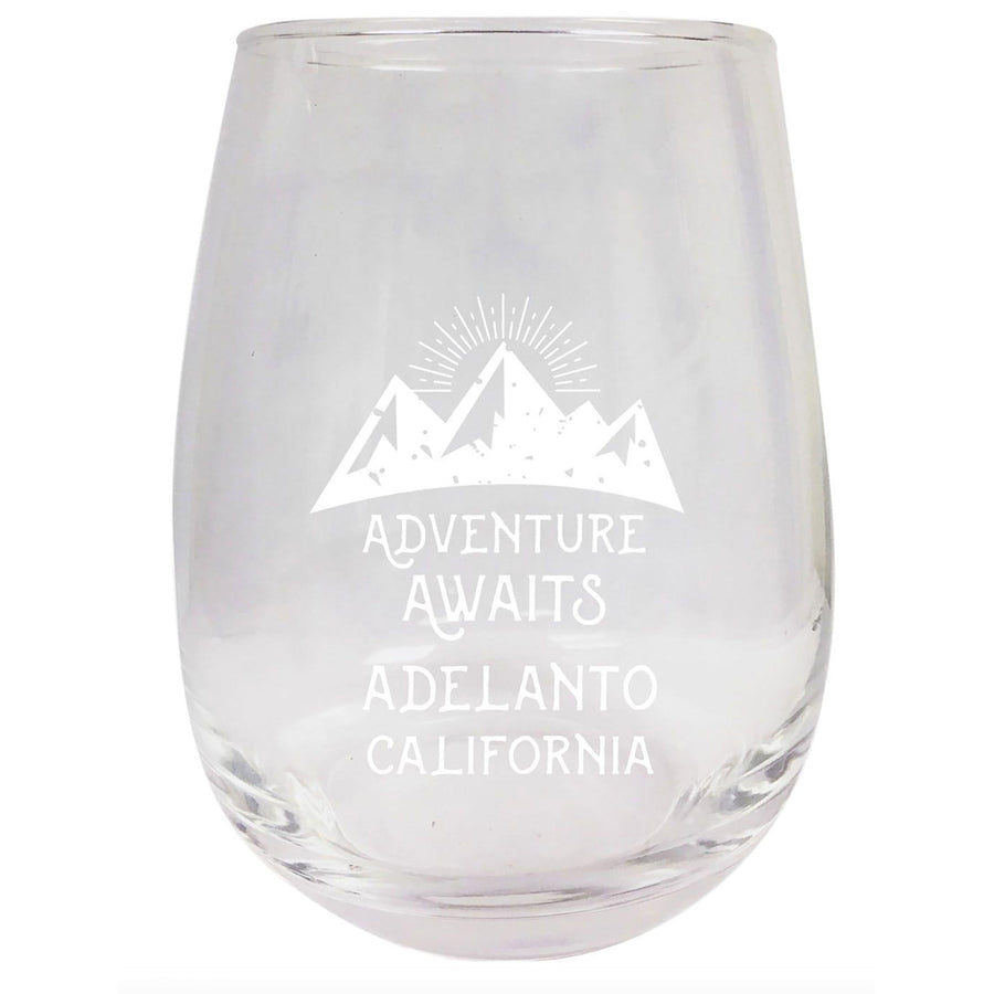 California Engraved Stemless Wine Glass Duo Image 1