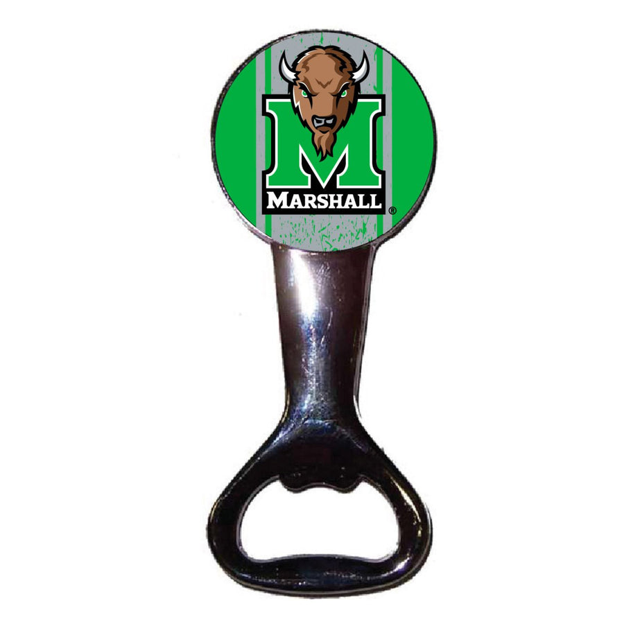 Marshall Thundering Herd Officially Licensed Magnetic Metal Bottle Opener - Tailgate and Kitchen Essential Image 1