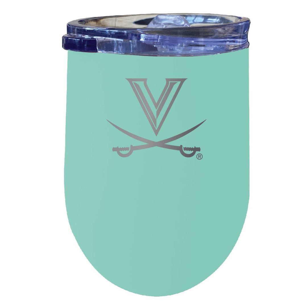 Virginia Cavaliers NCAA Laser-Etched Wine Tumbler - 12oz Stainless Steel Insulated Cup Image 1