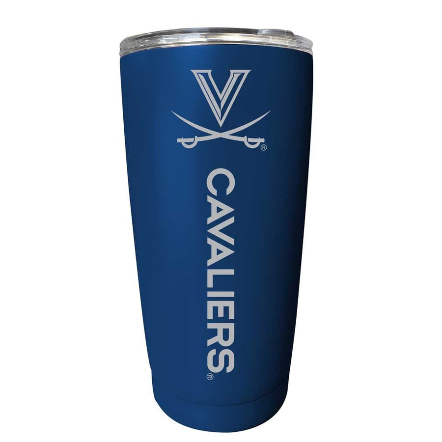 Virginia Cavaliers NCAA Laser-Engraved Tumbler - 16oz Stainless Steel Insulated Mug Choose Your Color Image 1