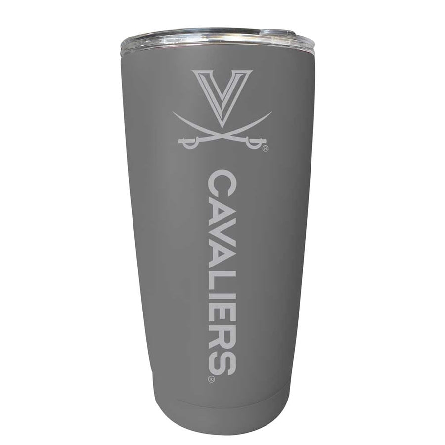 Virginia Cavaliers Etched 16 oz Stainless Steel Tumbler (Gray) Image 1