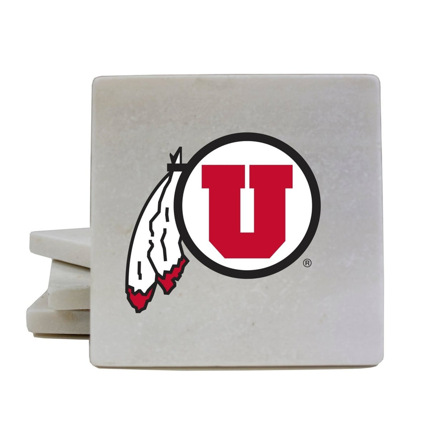Utah Utes Marble Coasters - Elegantly CraftedOfficially Licensed Luxury Image 1